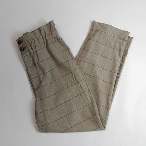 Madewell Paperbag Tapered Pants In Glen Plaid